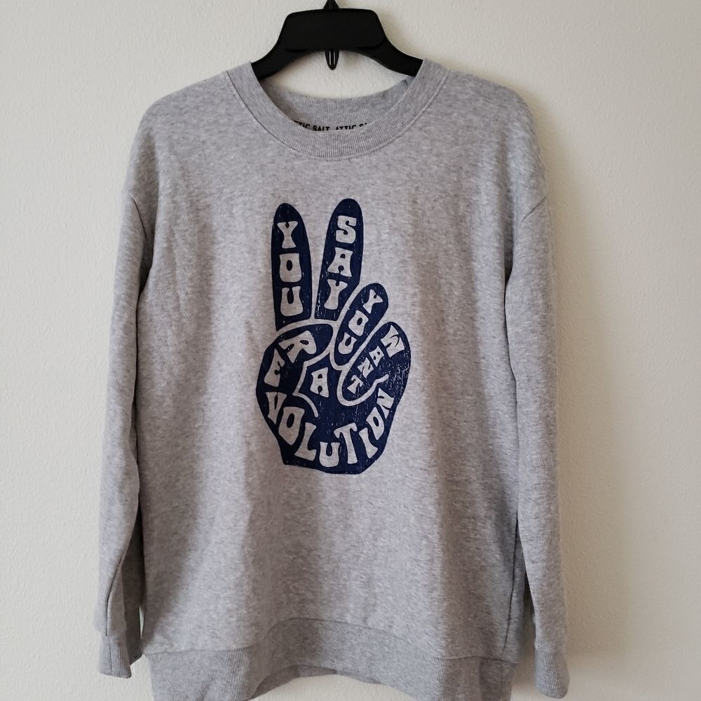 Attic Salt Women Gray sweater Small